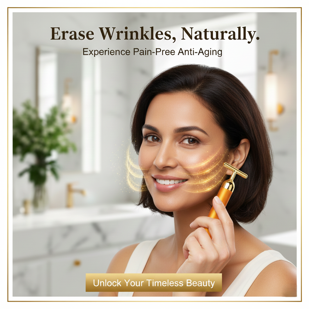 24K Gold Electric Facial Massage Roller