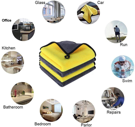 Microfiber Cleaning Cloth - Sued Edging - 40 x 40 C.M.- 600 GSM