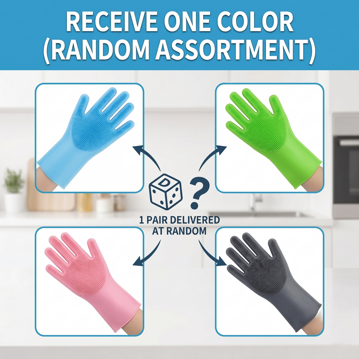 Silicone Cleaning Gloves - Dishwashing Gloves
