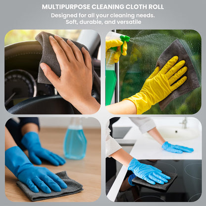Microfiber Cleaning Roll- 50 Pcs- 25x25 CM- 10000 Times Washable