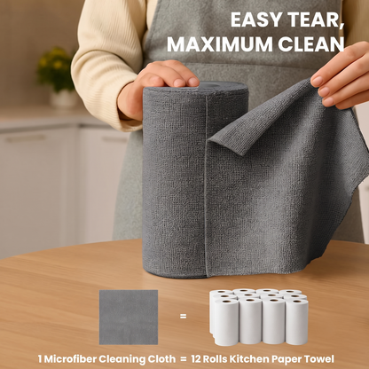 Microfiber Cleaning Roll- 50 Pcs- 25x25 CM- 10000 Times Washable