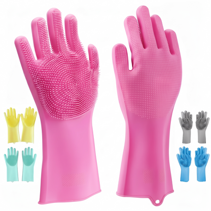 Silicone Cleaning Gloves - Dishwashing Gloves