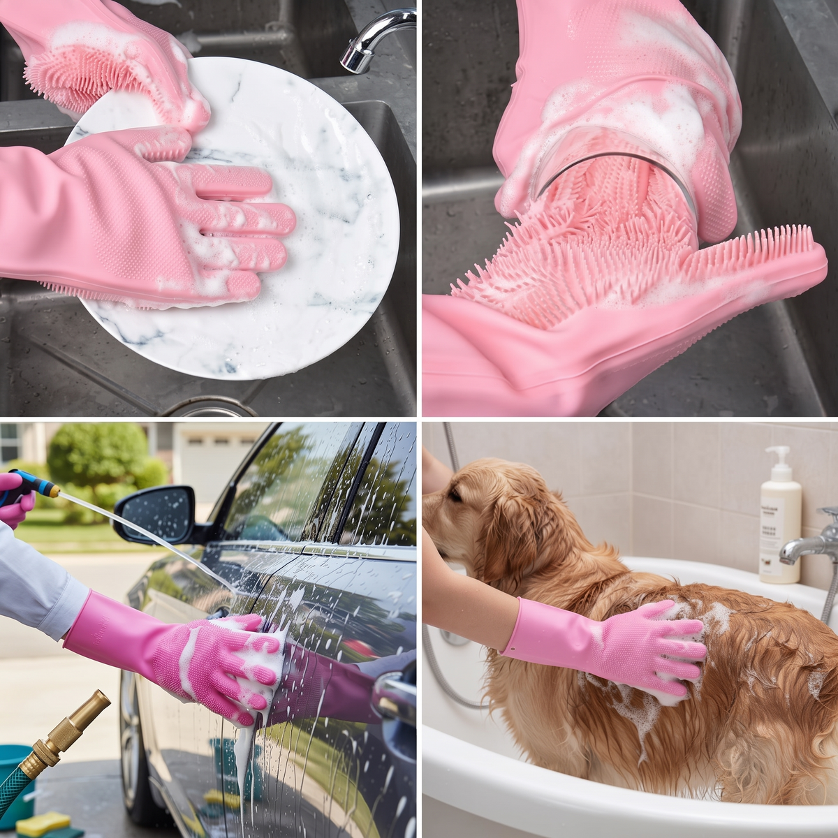 Silicone Cleaning Gloves - Dishwashing Gloves