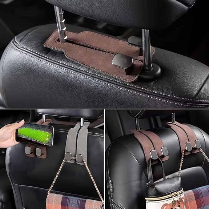 Universal Car Headrest Hook - Pack Of 2