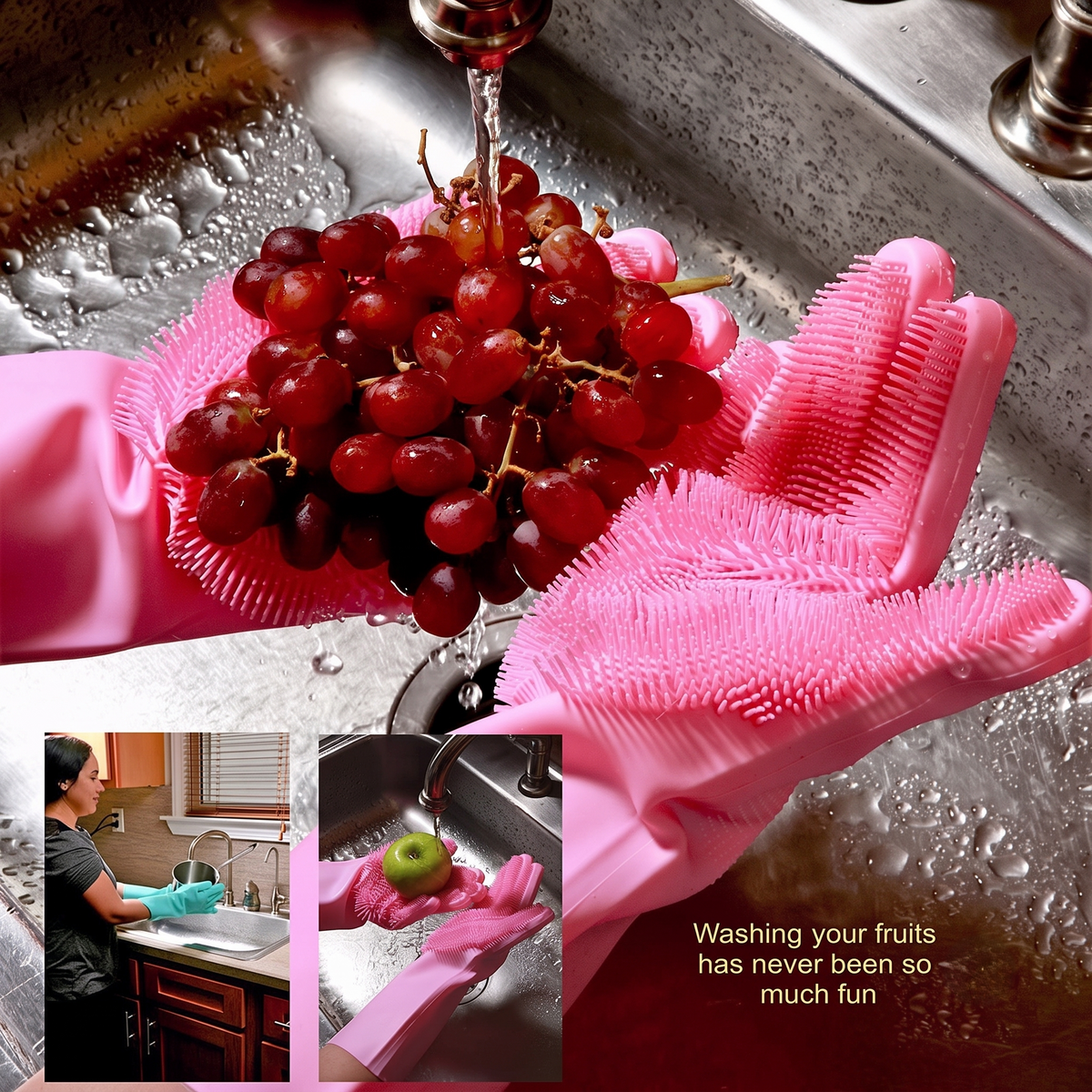 Silicone Cleaning Gloves - Dishwashing Gloves