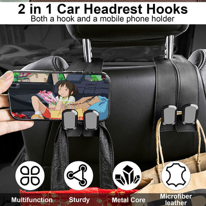 Universal Car Headrest Hook - Pack Of 2