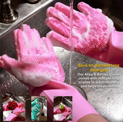 Silicone Cleaning Gloves - Dishwashing Gloves